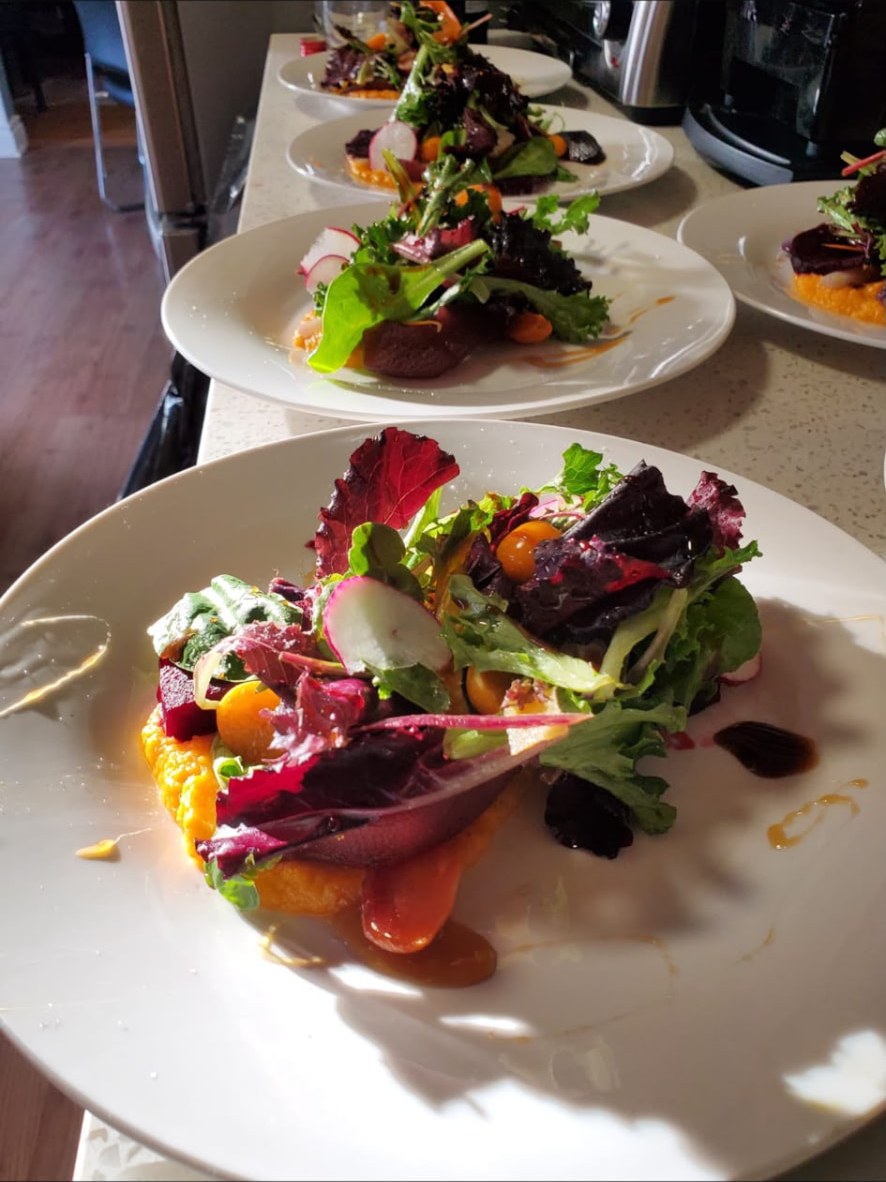 Garden Greens, Squash Purée